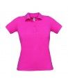 Polo pour femme en coton de chez B&C (modèle SAFRAN 180g) Couleur FUCHSIA