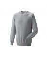 Sweat en coton peigné et polyester avec manches raglan Couleur LIGHT OXFORD