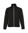 Softshell 2 couches pour homme avec doublure polaire Couleur BLACK/SILVER