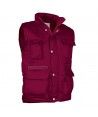 GILET De Travail Sans Manche Multipoche Pas Cher REPORTER - VALENTO Couleur BORDEAUX