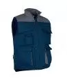 Gilet de travail THUNDER bicolore et sans manches Couleur MARINE/GRIS