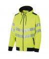 Sweat à capuche LUKLIGHT haute visibilité Couleur JAUNE FLUO/MARINE