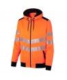 Sweat à capuche LUKLIGHT haute visibilité Couleur ORANGE FLUO/MARINE