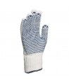 Gants tricot en polycoton et avec picots Couleur BLANC
