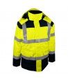 Parka HV Multirisques Panamo Couleur JAUNE FLUO/MARINE