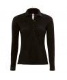 Polo SAFRAN pour femme, à manches longues et 100% coton Couleur BLACK