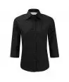 Chemise en stretch pour femme, en coton et élasthanne Couleur BLACK