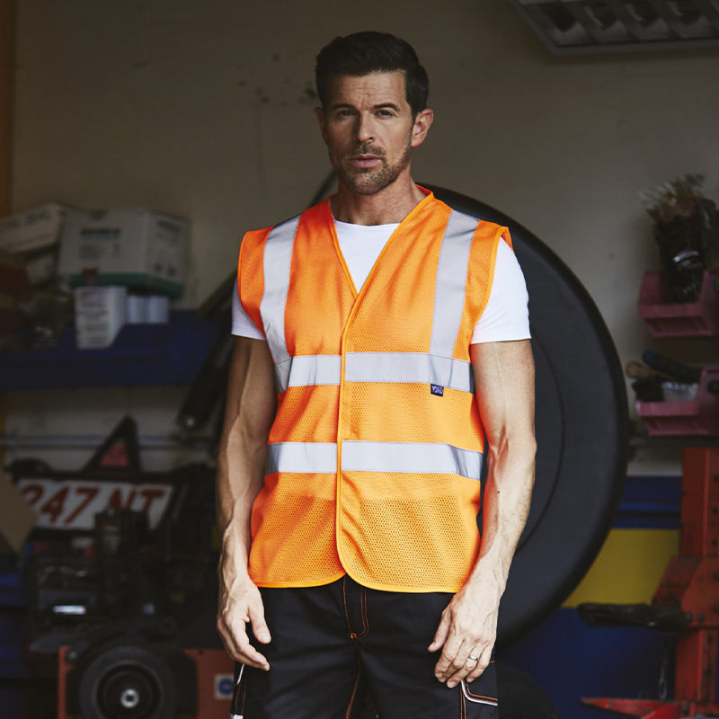 Gilet de travail haute visibilité avec maille aérée respirante YOKO